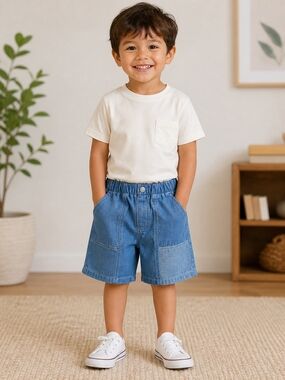 Classic Kids Denim Shorts - Blue